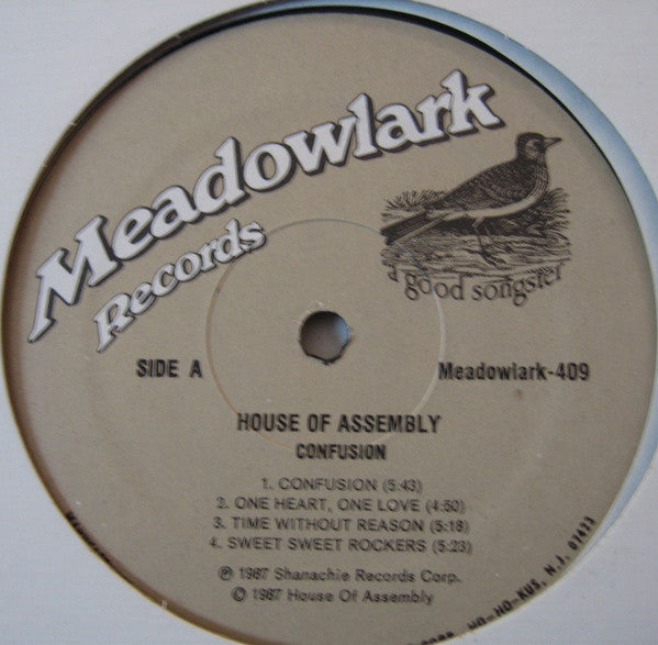 House Of Assembly : Confusion (LP, Album)