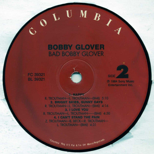 Bobby Glover : Bad Bobby Glover (LP, Album, RE)