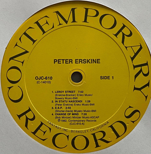 Peter Erskine : Peter Erskine (LP, Album, RE, RM)