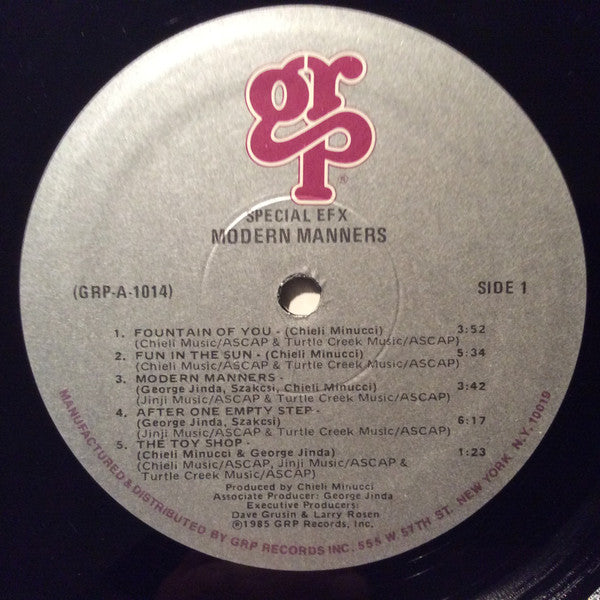 Special EFX : Modern Manners (LP, Album, Dig)