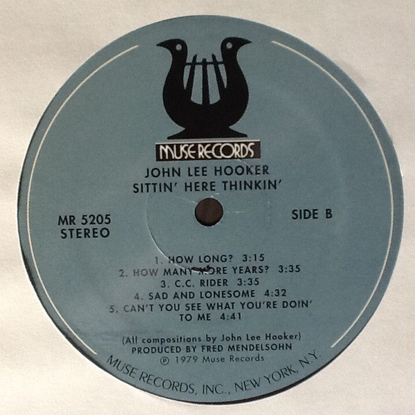 John Lee Hooker : Sittin' Here Thinkin' (LP, Album, RE)