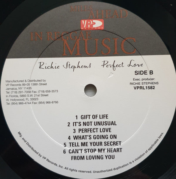 Richie Stephens : Perfect Love (LP, Album)