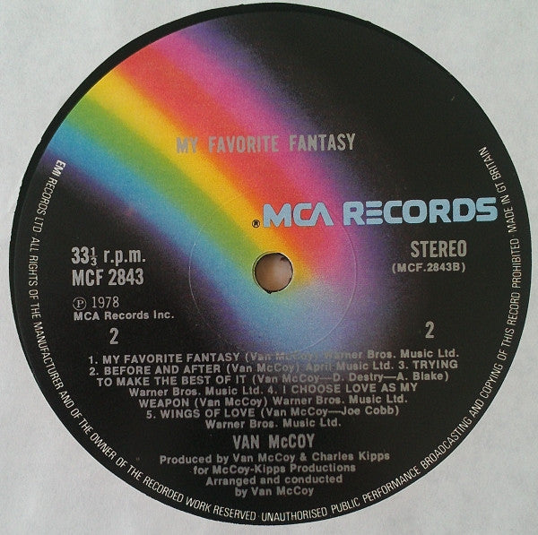 Van McCoy : My Favorite Fantasy (LP, Album)