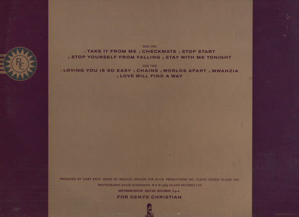 Roger Christian (2) : Checkmate (LP, Album)