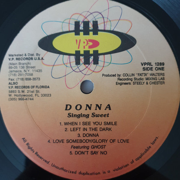 Singing Sweet : Donna (LP, Album)