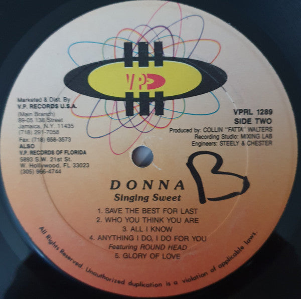 Singing Sweet : Donna (LP, Album)