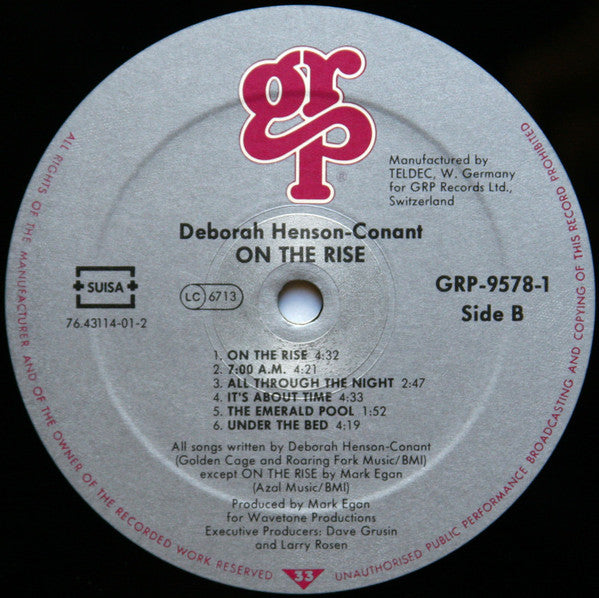 Deborah Henson-Conant : On The Rise (LP, Album, DMM)