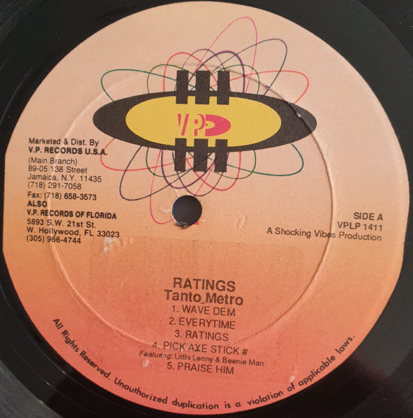Tanto Metro : Ratings (LP, Album)