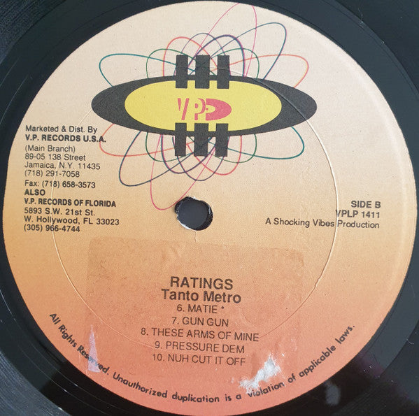 Tanto Metro : Ratings (LP, Album)