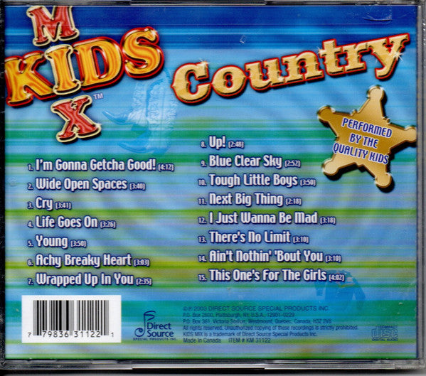 The Quality Kids : Kids Mix Country (CD, Album)