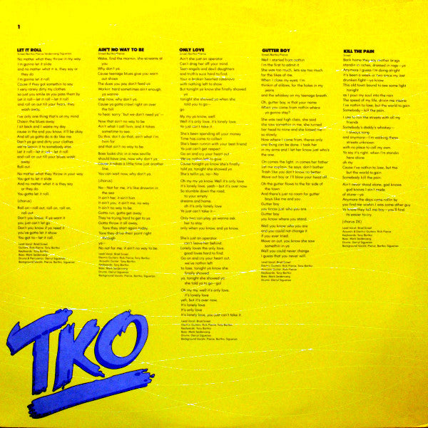TKO (5) : Let It Roll (LP, Album)