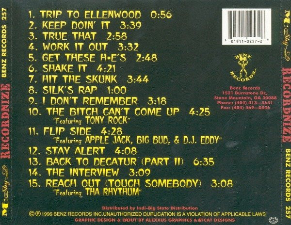 MC Shy-D* Featuring DJ Smurf (2) : Recordnize (CD, Album)