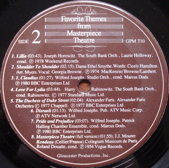 Various : Favorite Themes From Masterpiece Theatre (LP, Comp)