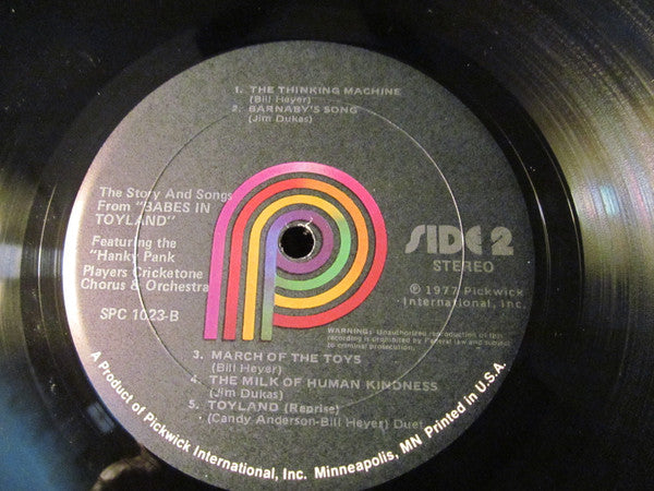 Hanky Pank Players, The Cricketone Chorus & Orchestra : The Story And Songs From "Babes In Toyland" (LP, Album)