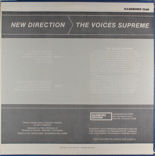 The Voices Supreme* : New Direction (LP, RM)