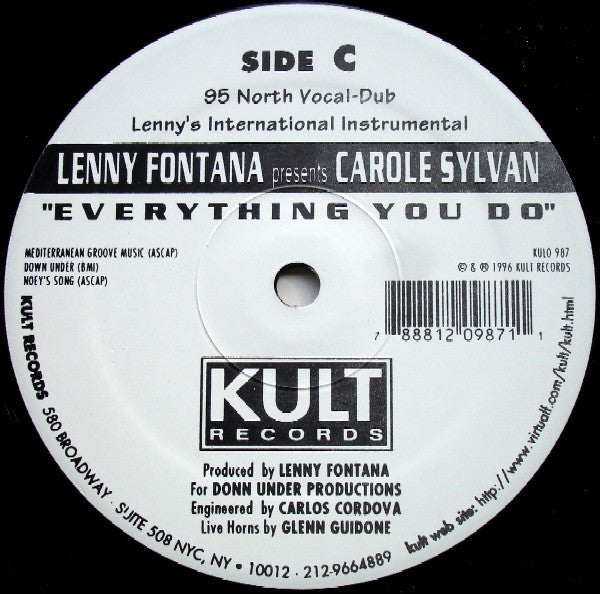 Lenny Fontana Presents Carole Sylvan : Everything You Do (2x12")