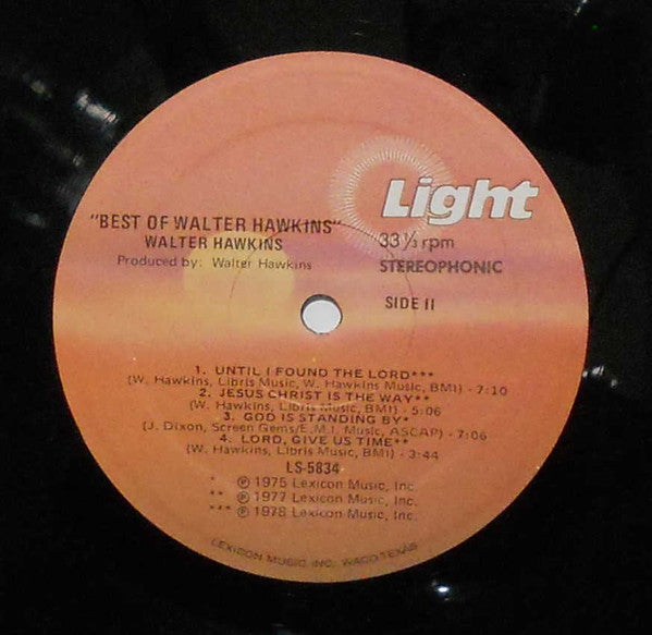 Walter Hawkins : Only The Best (LP, Comp)