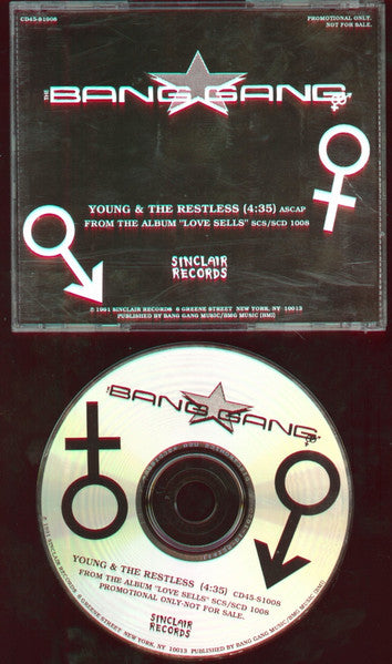 The Bang Gang (4) : Young & The Restless (CD, Single, Promo)