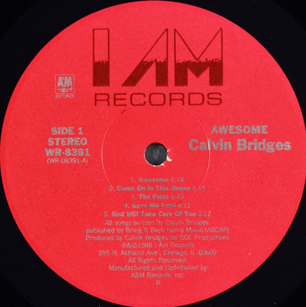Calvin Bridges / Faith Tabernacle Voices : Awesome (LP, Album)