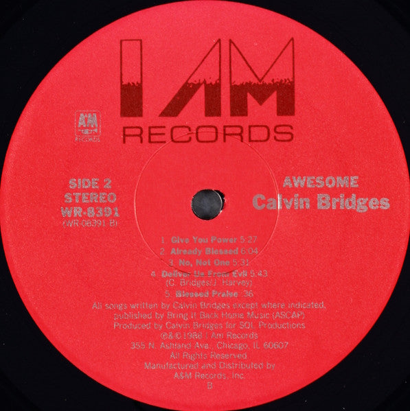 Calvin Bridges / Faith Tabernacle Voices : Awesome (LP, Album)