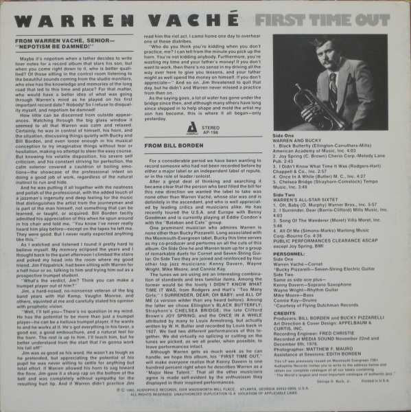 Warren Vaché : First Time Out (LP, Album, RE)