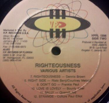Various : Righteousness (LP, Comp)