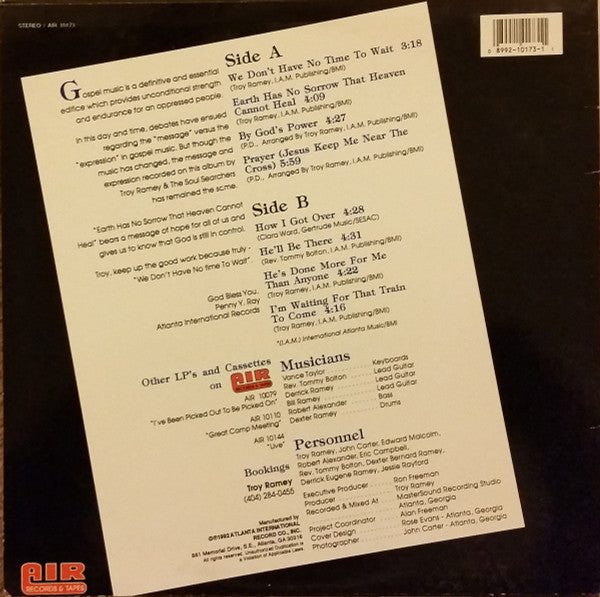 Troy Ramey & The Soul Searchers : Earth Has No Sorrow... (LP)