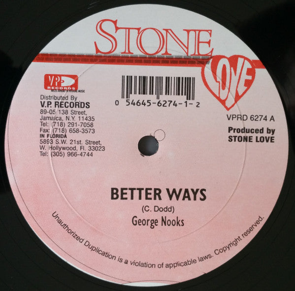 George Nooks / Lorenzo (10) : Better Ways / Jah Love  (12")