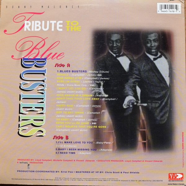 Bunny Maloney : Tribute To The Blue Busters (LP, Album)