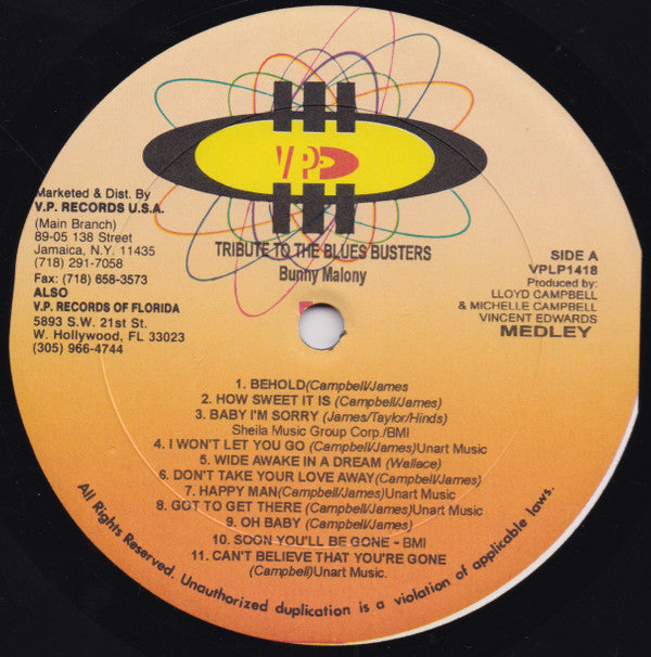Bunny Maloney : Tribute To The Blue Busters (LP, Album)
