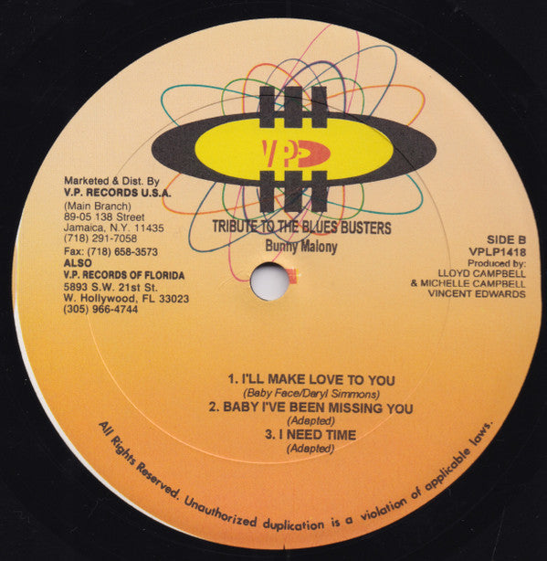 Bunny Maloney : Tribute To The Blue Busters (LP, Album)