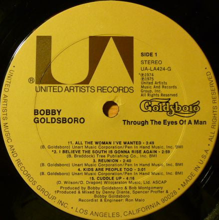 Bobby Goldsboro : Through The Eyes Of A Man (LP, Album, Ter)