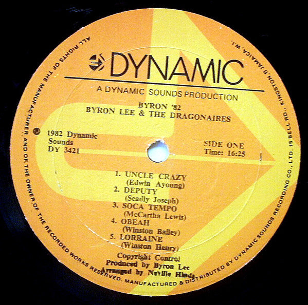Byron Lee And The Dragonaires : Byron 1982 (LP, Album)