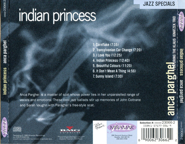 Anca Parghel Feat. Klaus Ignatzek Trio : Indian Princess (CD, Album)
