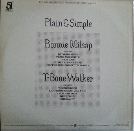Ronnie Milsap / T-Bone Walker : Plain & Simple (LP, Comp)