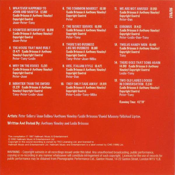 Peter Sellers, Joan Collins, Anthony Newley : Fool Britannia! (CD, Album)