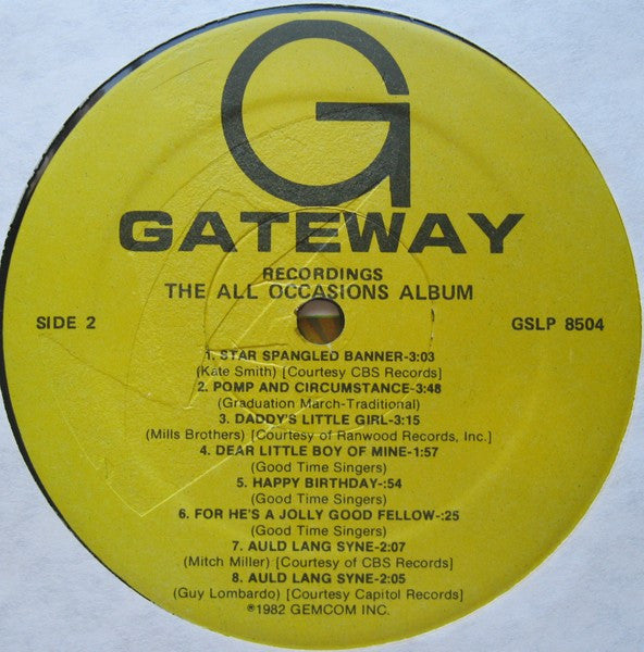 Various : The All Occasions Album (LP, Comp)