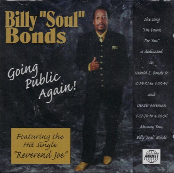 Billy "Soul" Bonds : Going Public Again (CD, Album)