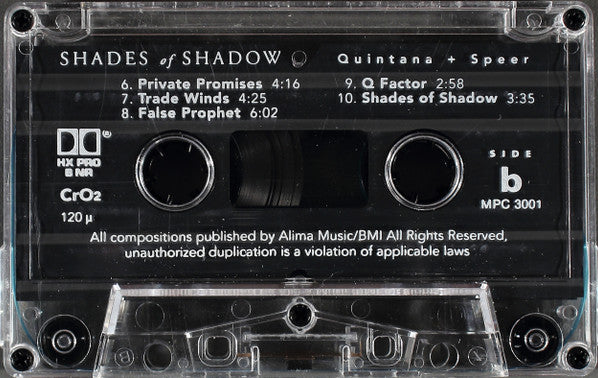 Quintana* + Speer* : Shades Of Shadow (Cass, Album, CrO)