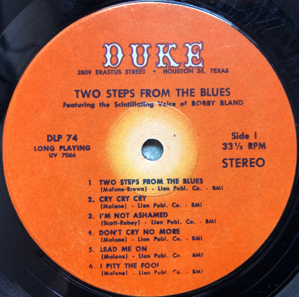 Bobby Bland : Two Steps From The Blues (LP, Album, RE)