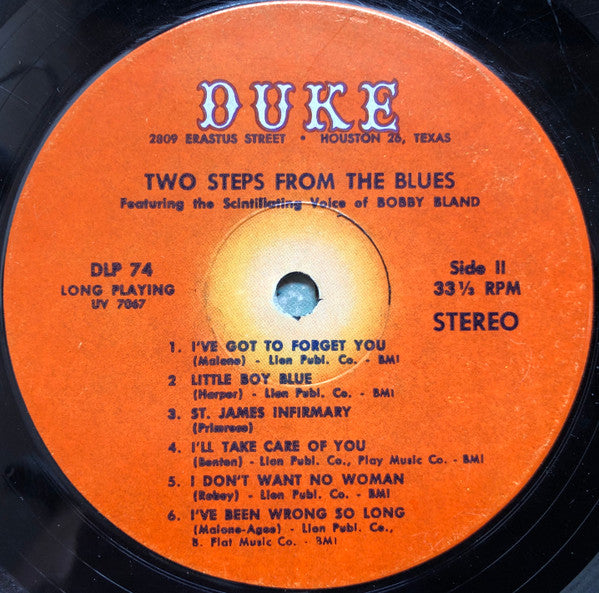 Bobby Bland : Two Steps From The Blues (LP, Album, RE)
