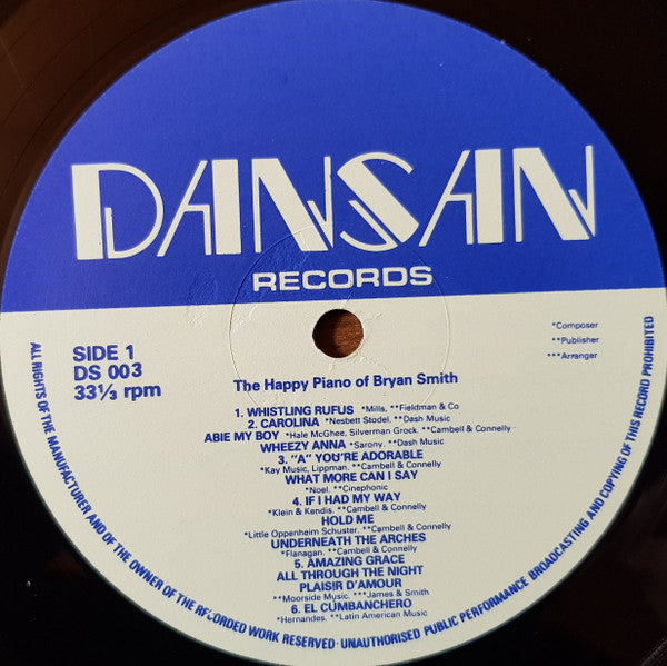 Bryan Smith (10) : The Happy Piano Of Bryan Smith (LP)