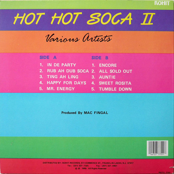 Various : Hot Hot Soca II / Hot Hot Soca 2 (LP, Album)