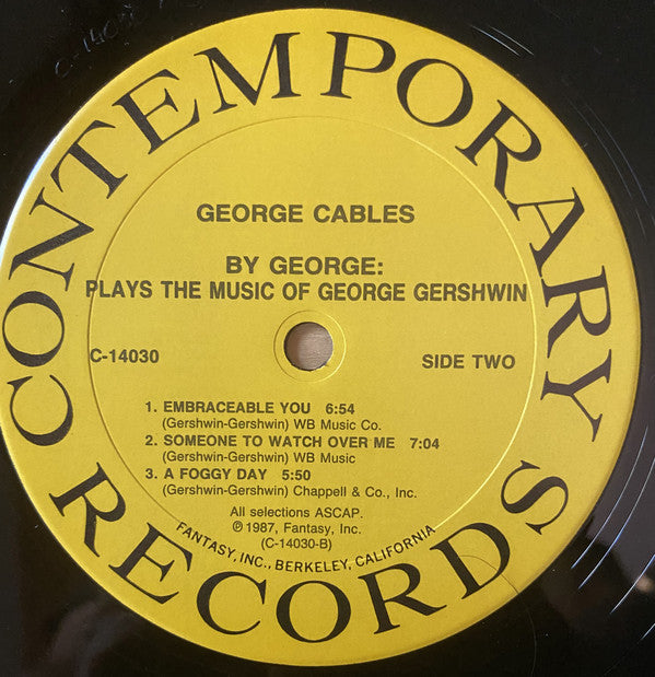 George Cables : By George: George Cables Plays The Music Of George Gershwin (LP, Album)