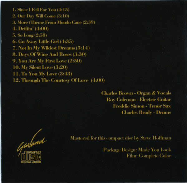 Charles Brown : Since I Fell For You (CD, Album, RE)