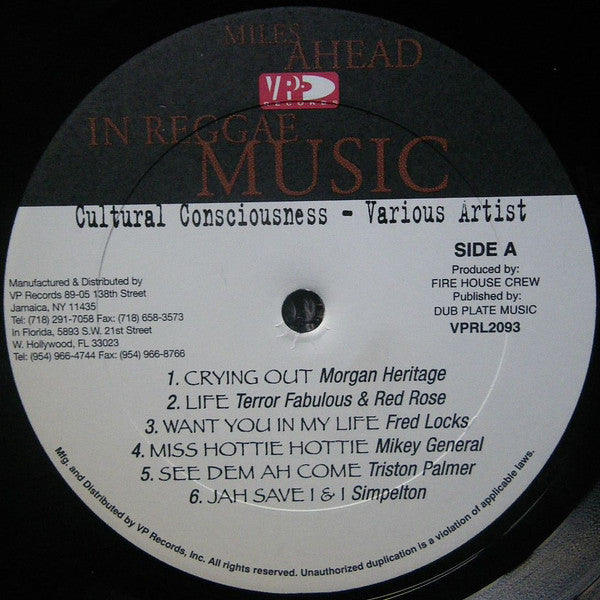 Various : Cultural Consciousness (LP, Comp)