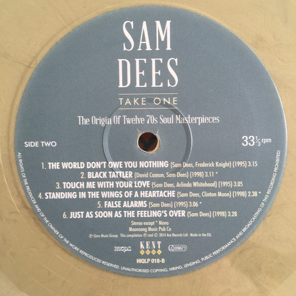 Sam Dees : Take One (The Origin Of Twelve 70s Soul Masterpieces) (LP, Comp, Mono)
