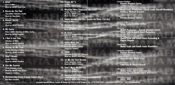 Mafia Style : Unpredictable Vol. I - Working With Something (CD, Album)