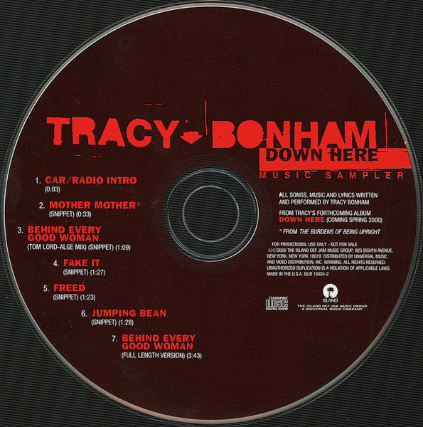 Tracy Bonham : Down Here - Music Sampler (CD, Promo, Smplr)
