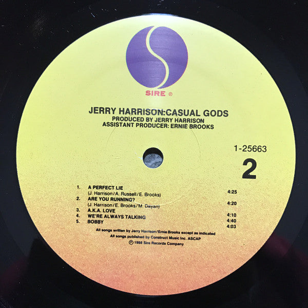 Jerry Harrison: Casual Gods : Casual Gods (LP, Album, RE)